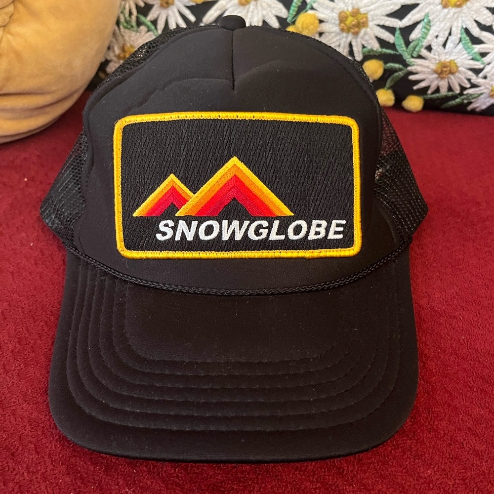 Aviator Nation Snowglobe Black Trucker Hat